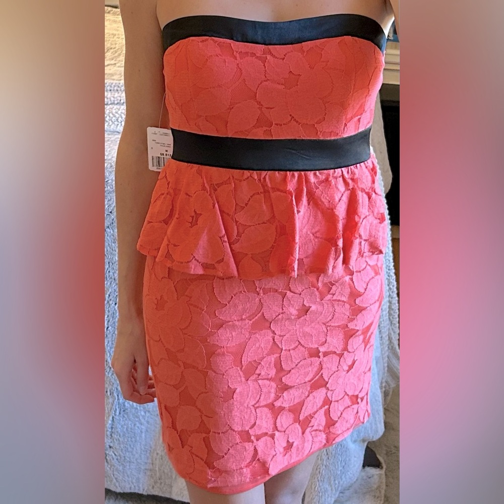 NWT! Coral colored cocktail dress